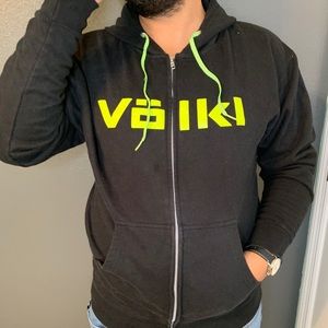 Men’s Black Volkl VIP hoodie full zip size large